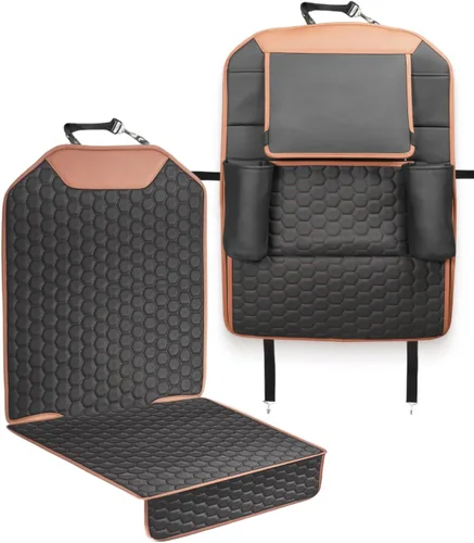 Vista 17 de Owleys Protector de Asiento de Coche de Cuero Premium para Asiento de Coche Infantil, Cubierta de Asiento de Coche contra Rasguños y Suciedad Negro