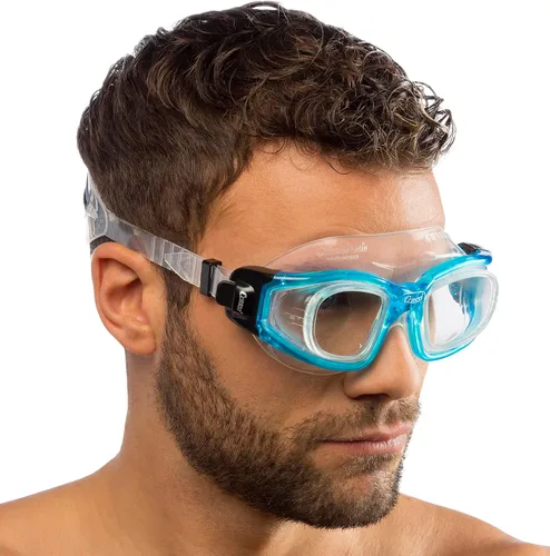 Vista 3 de Cressi Gafas de natación para adultos con lentes de vidrio templado y sin distorsión, Galileo: fabricadas en Italia