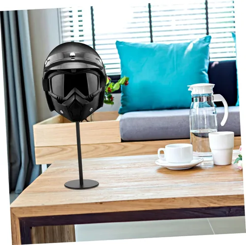 Vista 9 de INOOMP Estante de almacenamiento resistente para cascos, 1 unidad de montaje en pared, diseño elegante y práctico para la organización del hogar,