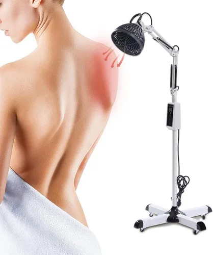 Vista 5 de Lámpara de calor infrarrojo lejano de 300VA 110V TDP, lámpara de terapia mineral, dispositivo de calefacción para el hogar, hospital, clínica