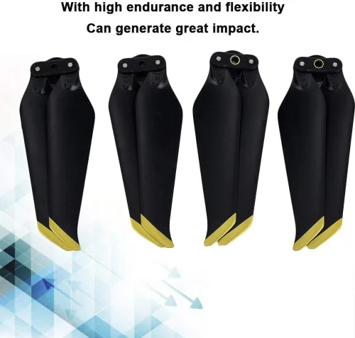 Vista 8 de 2 pares de hélices plegables, accesorios de hélices de liberación rápida compatibles con MAVIC 2 PRO / ZOOM RC Drone (dorado)