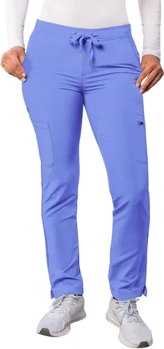 Vista 13 de Adar Addition Scrubs para mujer - Pantalones ajustados de yoga con cordón, para mujer Negro