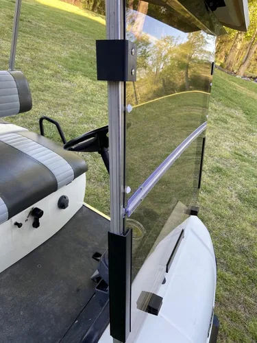 Vista 4 de HECASA Parabrisas plegable ahumado 2 en 1 compatible con parabrisas plegable Yamaha G14 G16 G19 1995-2003