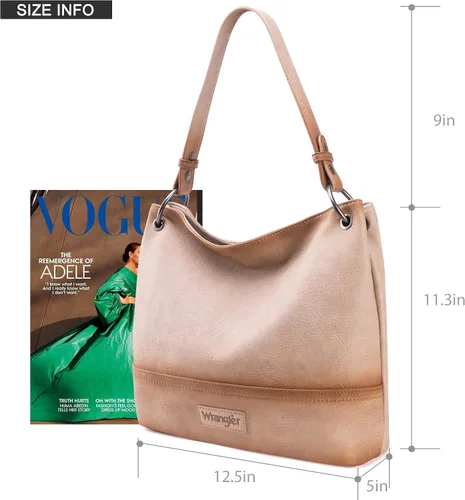 Vista 7 de Wrangler Hobo Bags for Women Vegan Leather Top Handle Shoulder Purses and Handbags