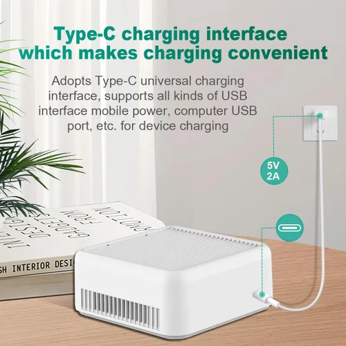 Vista 8 de Purificadores de aire para el hogar, purificador de aire pequeño True HEPA para dormitorio, hasta 615 pies cuadrados, 15 dB silencioso, para olores