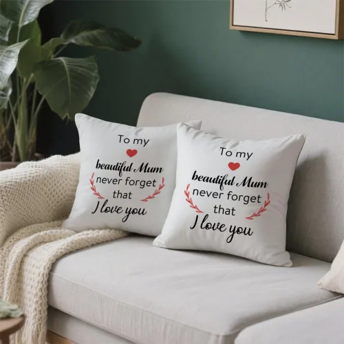 Vista 7 de Valentines Day Gifts for Mom Birthday Gifts Throw Pillow Covers 16X16 Mothers Day Presents for Mom from Daughter Son Mum Mama Gift Moms Gift Ideas