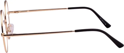 Vista 4 de Agstum Marco de gafas retro redondo de metal sin receta con lente transparente de resorte