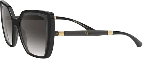 Vista 3 de Dolce Gabbana DG6138 Negro sobre Tranparent GrisGrisGris Gradiente Talla única Negro sobre gris transparente