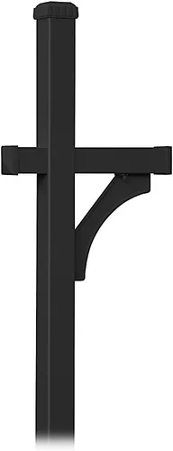Vista 3 de Salsbury Industries 4377BLK Kit de brazo de repuesto para poste de lujo para 1 buzón de carretera, color negro
