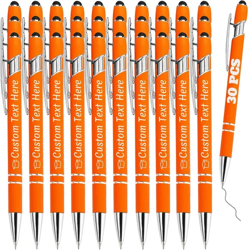 Vista 92 de Bolígrafos personalizados a granel 10 con nombre, grabados con punta de lápiz, bolígrafos de bola personalizados de escritura suave, regalos