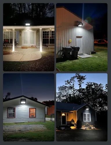 Vista 5 de Luz Solar de Inundación, 122 LEDs Luces Exteriores Brillantes con Sensor de Movimiento, Luz de Seguridad Solar de Anochecer a Amanecer para Patio