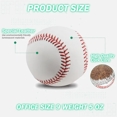 Vista 3 de Béisbol, Béisbol de Práctica, Béisbol para Jóvenes Adolescentes/Adultos Jugadores Pelota de Entrenamiento, Lanzamiento Seguro