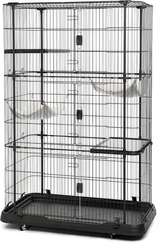 Vista 2 de Prevue Pet Products Jaula especial para gatos de 4 niveles, Negro