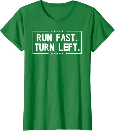 Vista 30 de Run Fast Turn Left - Camiseta para correr de pista y campo