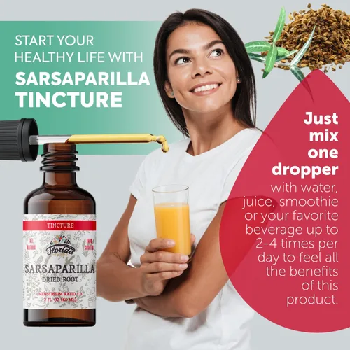 Vista 4 de Tintura de sarsaparilla, extracto orgánico de sarsaparilla (Smilax Medica) raíz seca, sin OMG en glicerina vegetal orgánica prensada en frío, 2