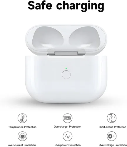 Vista 6 de Funda de carga de auriculares inalámbricos de repuesto para Airpods Pro 1 y 2, compatible con Airpod Pro de 1ª y 2ª generación con puerto de carga