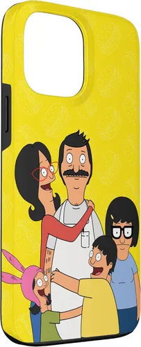 Vista 3 de Funda para iPhone 13 Pro Max Bob's Burgers Bob Linda Gene Tina Louise Family Hug Case