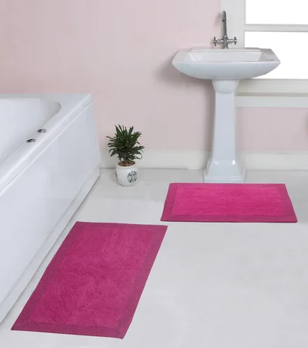 Vista 56 de Home Weavers Luxury Collection 100% Cotton Reversible Bathroom Rugs Set, Washable Rug, Soft Cotton Extra Soft and Absorbent Bath Rug, Kitchen Mat, 2
