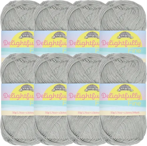 Vista 51 de JubileeYarn - Ovillo de hilo deliciosamente fino, 1.76 oz/madeja de rayón de bambú, color rosa polvo, 4 madejas
