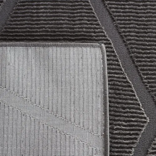 Vista 3 de SAFAVIEH - Alfombra de la colección Revive, diseño de enrejado, 1.60 m x 2.31 m, color carbón, no desprende pelusa y de fácil cuidado, ideal