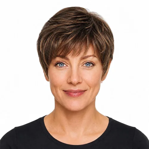 Vista 20 de Raquel Welch Winner Pixie Wig SS8/25 - Peluca transpirable y cómoda con memoria, peluca lista para usar todos los días, aspecto natural, fibras
