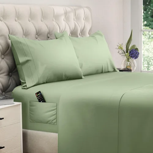 Vista 39 de DREAMCARE - Juego de sábanas de tamaño individual XL, 3 piezas, refrescantes, extralargas, suaves y duraderas de 100% poliéster de microfibra