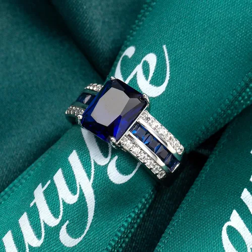 Vista 3 de Anillo de promesa de plata de ley 925 con topacio rosa