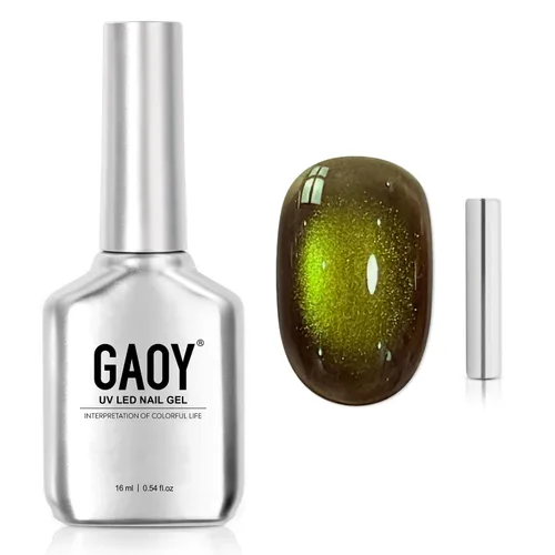 Vista 42 de GAOY Esmalte de uñas de gel Brown Cat Eye, 4629 azul ámbar, 0.5 fl oz Ámbar azul