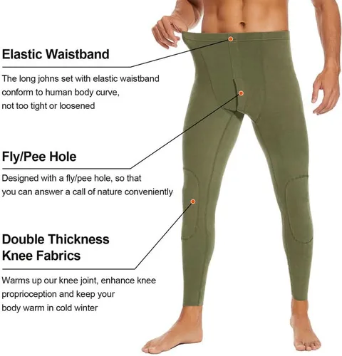 Vista 4 de SIMIYA Ropa interior térmica para hombre, ropa interior térmica ultra suave para hombre