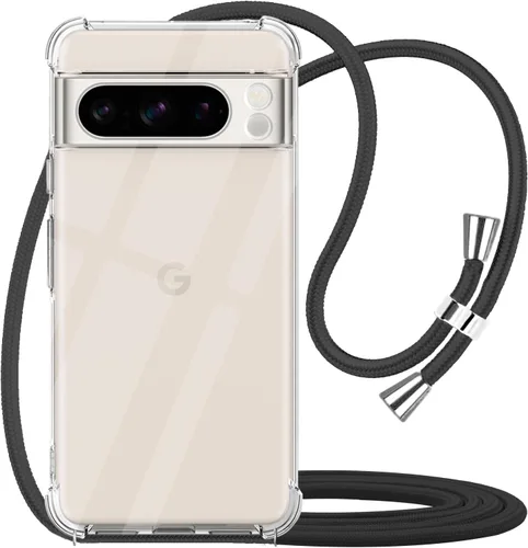 Vista 30 de para Google Pixel 6a Funda con Correa Ajustable para Cuello, Hombro y Cruzada Transparente Funda Móvil Duradera, Suave y delgada de Ajuste Perfecto
