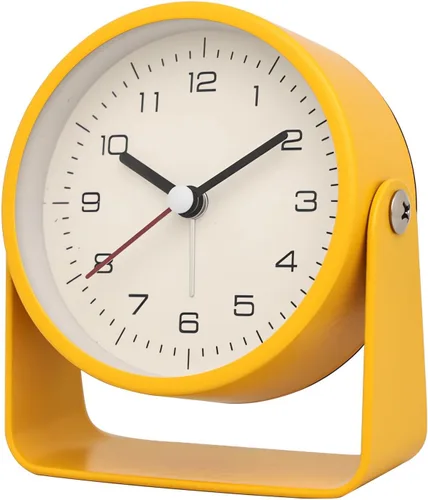 Vista 8 de Maxspace Reloj despertador clásico vintage, reloj despertador analógico retro de 3.5 pulgadas, cuarzo silencioso sin tictac con luz nocturna, reloj