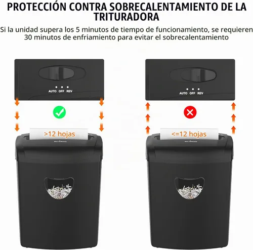 Vista 7 de Suntiko Trituradora de corte cruzado para oficina en casa de 12 hojas
