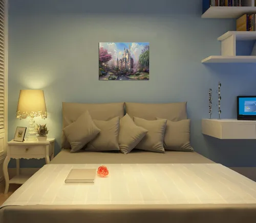 Vista 3 de Pintura por números DIY lienzo de pintura para niños o adultos principiantes con pinceles y pinturas acrílicas sin marco