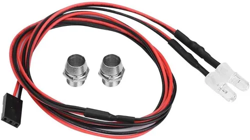 Vista 5 de Luces LED RC, faros delanteros de 0.197 in, accesorios de luces LED para vehículo de automóvil de deriva modelo 1/10 (luz azul)