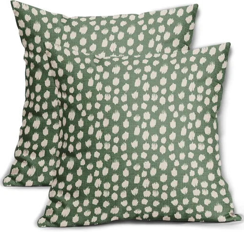 Vista 36 de Sweetshow Juego de 2 fundas de almohada de 16 x 16 pulgadas, diseño bohemio, con diseño de lunares, moderno y moderno, para exteriores, decorativas