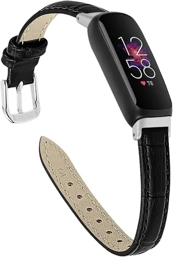 Vista 9 de Band Compatible with Fitbit Inspire 3 Bands Replacement Genuine Leather Wristband Quick Release Straps Watch Bands for Fitbit Inspire 3 Smartwatch