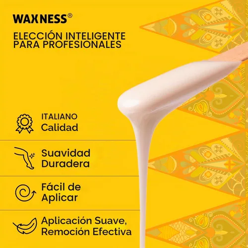 Vista 2 de Perlas de cera dura de mezcla de polímero Waxness, perlas rusas de lujo premium 1 kg / 2.2 lb