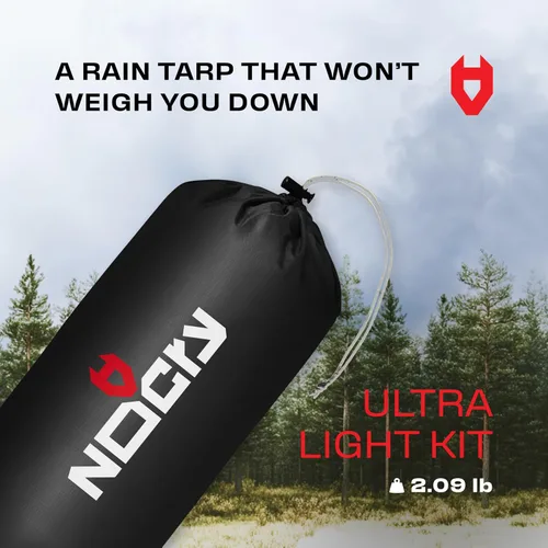 Vista 7 de Rain Fly EVOLUTION - Cubierta impermeable para hamaca o para tienda de campaña o acampada de 12 x 10 o 10 x 10, con brazalete de supervivencia