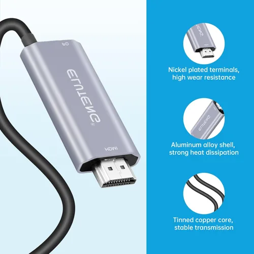 Vista 5 de ELUTENG Compatible con cable HDMI de Nintendo Switch 4K de 6.6 pies, USB C a HDMI, interruptor de TV Dock con PD carga rápida para proyector