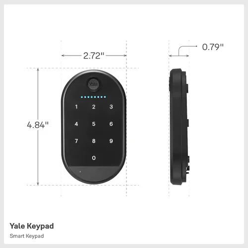 Vista 6 de [Usado] Yale Teclado - Teclado inteligente Bluetooth para Yale Approach, Bloqueo Wi-Fi, Bloqueos inteligentes para fácil entrada de código PIN