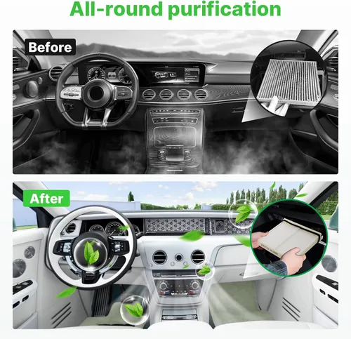 Vista 4 de 2 piezas filtro de aire de cabina para Mazda CX-90 2024 2025 2026, CX-70 2025 2026 reemplazo para automóvil para filtro de cabina KR9P-61-J6X filtro