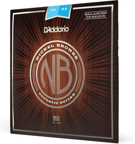 Vista 9 de D'Addario NB1152 cuerdas de guitarra acústica de bronce de níquel, luz personalizada, paquete de de 1