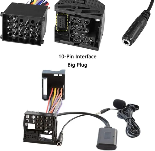 Vista 7 de Adaptador AUX de audio compatible con Bluetooth 5.0 con micrófono, compatible con BMW Serie 3 E46 320i, 320ci, 320cic, 323i, 323ci, 323cic, 325i