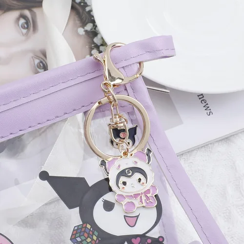 Vista 4 de G-Ahora 6 llaveros kawaii de gatito y gato, accesorios de gatito, joyería de gatito, llavero de regalo para niñas y mujeres (KR kitty), Rosado