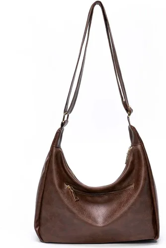 Vista 10 de Hobo Bags for Women Soft Vegan Leather Slouchy Shoulder Bag Everyday Purse Beige