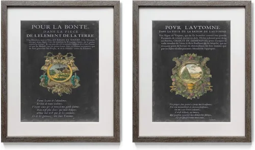 Vista 21 de Renditions Gallery Antique Coral in Navy (1) 2 Piece Framed Artwork Set, Underwater Ocean Themed Pair, Blue, Modern Distressed Silver Frame, White