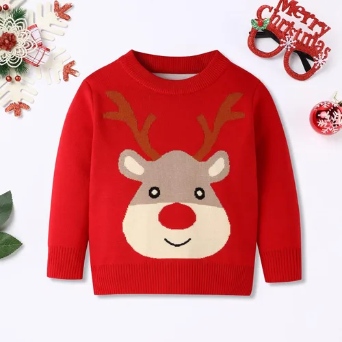 Vista 2 de Suéter de Navidad para bebé, niña, niño, suéter de manga larga, suéter de Navidad unisex de punto