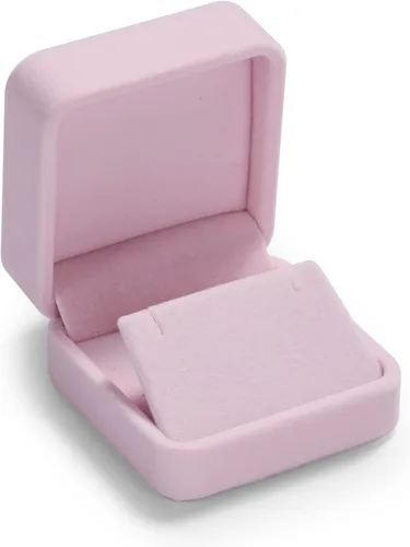 Vista 3 de Oirlv Caja de regalo de pendiente de terciopelo premium Caja de almacenamiento de joyería rosa vitrina