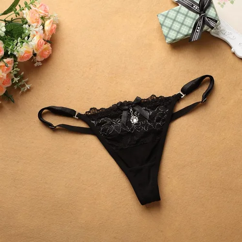 Vista 2 de fhideai Tangas ajustables con colgante de diamantes de imitación para mujer