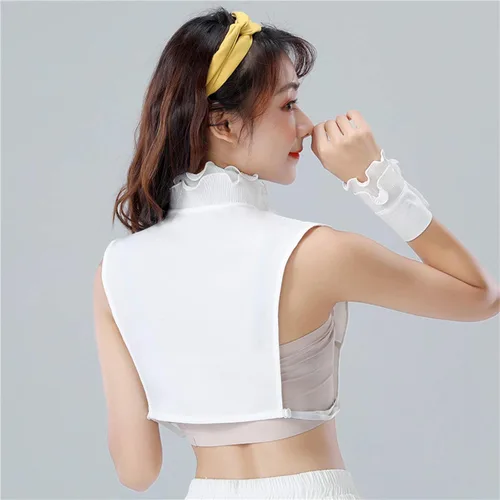 Vista 2 de SUZALA Women Half Shirt for Blouse, Dickey Collar False Fake Collars for Sweater Coat